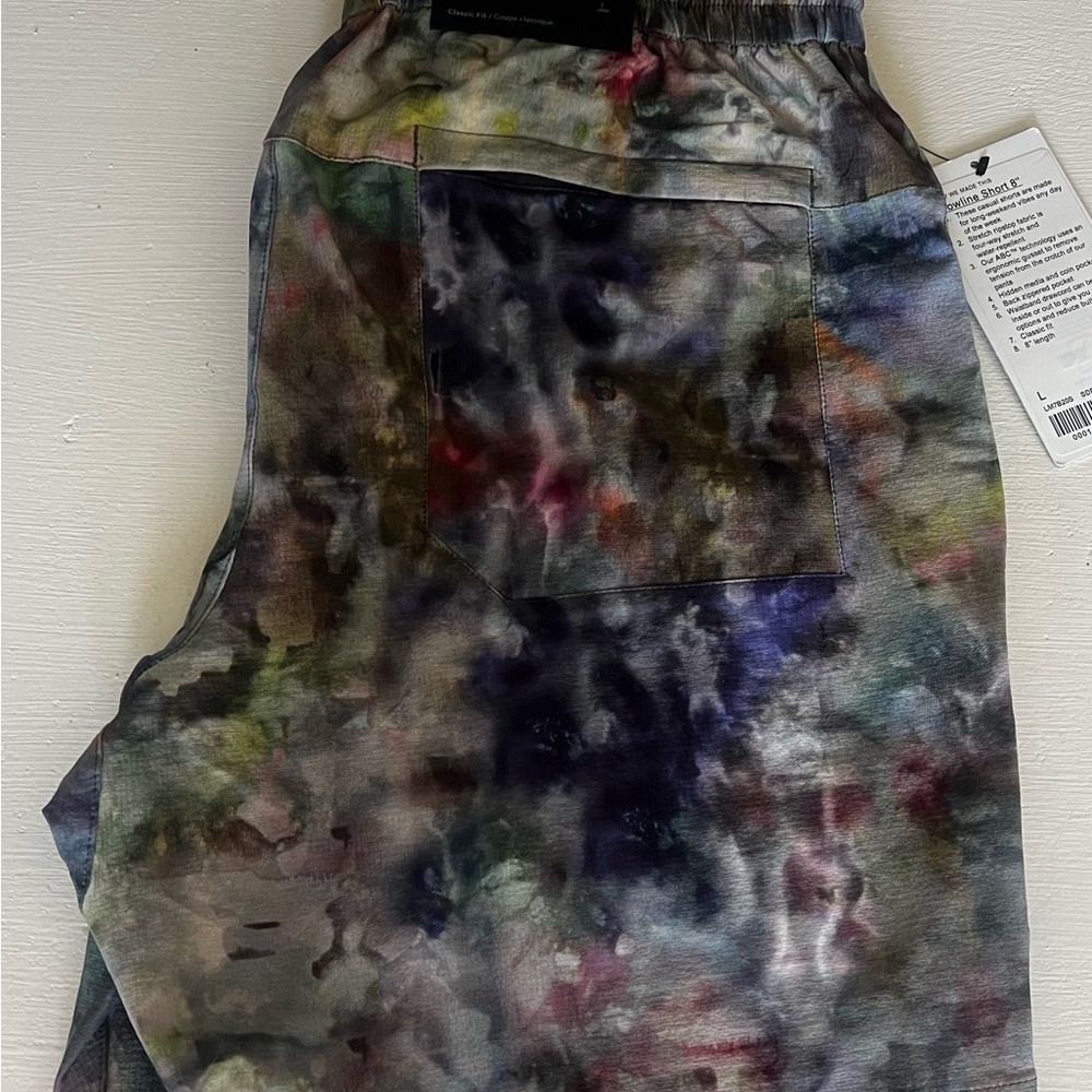 NWT Mens Lululemon Athletica  multi color Bowline 8in short Sz Lg - Picture 6 of 11